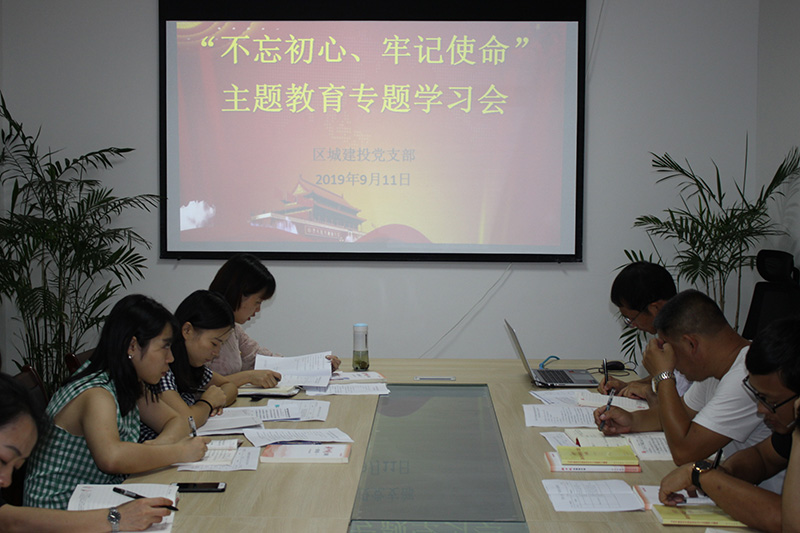 區(qū)城建投公司黨支部開展“先學(xué)、先查、先改”工作 預(yù)熱 “不忘初心、牢記使命”主題教育工作